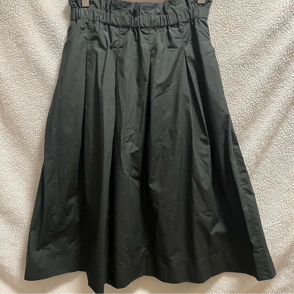 H&M Dark Green Pleated Full Skirt